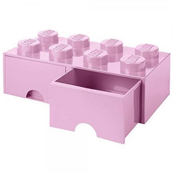 LEGO® Storage Brick 8 Rosa mit 2 Schubladen Aufbewahrungsbox Baustein stapelbar