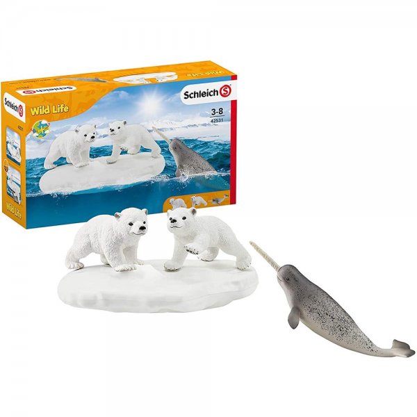 Schleich Wild Life 42531 - Eisbären-Rutschpartie Tierfigur Spielfiguren Spielset