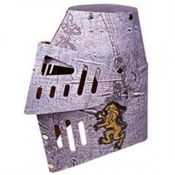 Bartl 104142 - Ritterhelm silber - Pappkarton mit aufklappbaren Visier und aufgedruckten Löwe