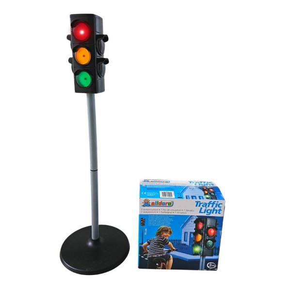 alldoro Verkehrsampel für Kinder 75 cm mit Fußgängerampel batteriebetrieben