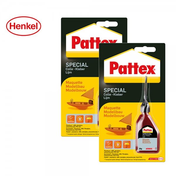 2x Pattex PXSM1 Spezialkleber Modellbau, für Kunststoff, Flasche mit 30 g