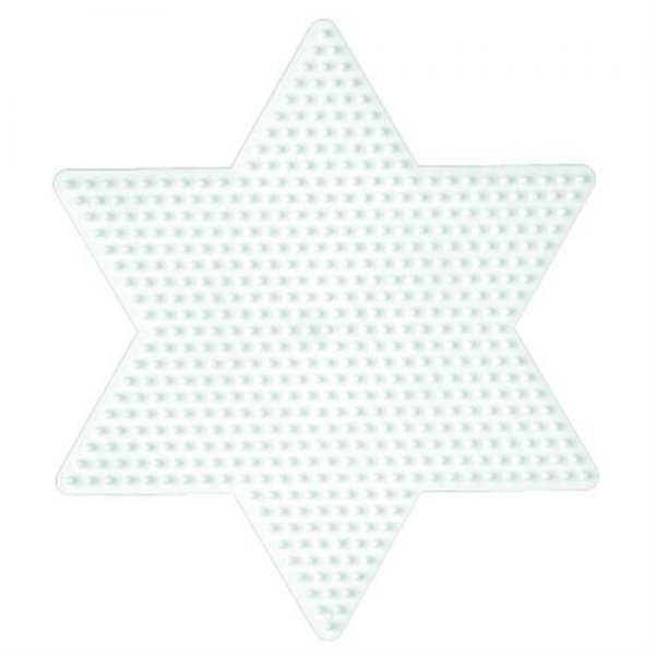 Hama Bügelperlen Stiftplatte großer Stern für Midi-Perlen 5mm Grundplatte Steckplatte weiß
