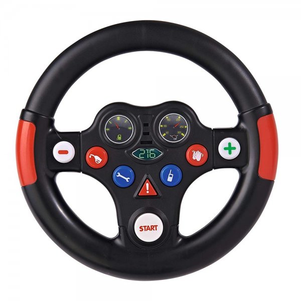 BIG Racing-Sound-Wheel Bobby Car Zubehör Lenkrad Rennsound Wheel Schwarz/Rot