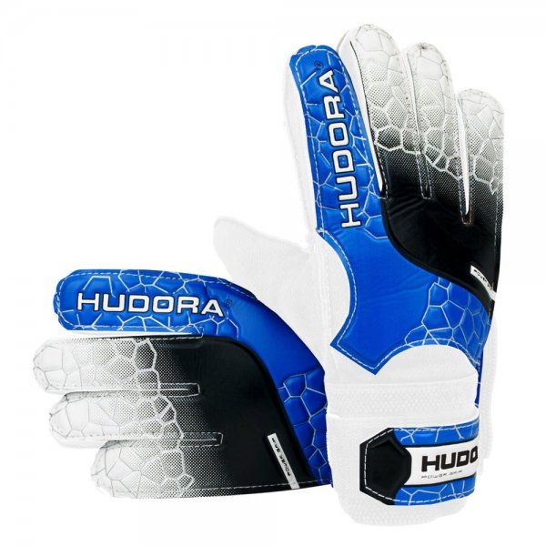 HUDORA Torwarthandschuhe Gr. M Fußball-Handschuhe für Kinder mit weicher Polsterung und Klettverschluss